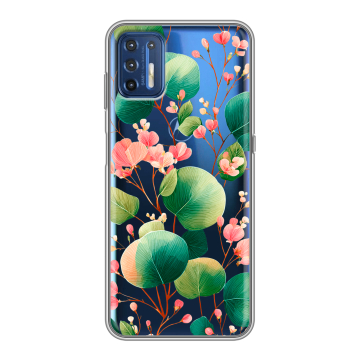 Силиконовый чехол на Motorola Moto G9 Plus с принтом женский