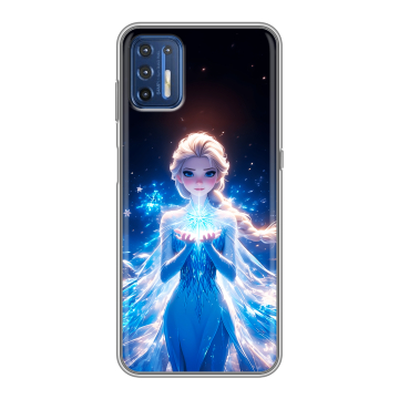 Силиконовый чехол на Motorola Moto G9 Plus с принтом Холодное сердце Frozen