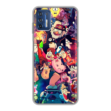 Силиконовый чехол на Motorola Moto G9 Plus с принтом Gravity Falls Гравити Фолз
