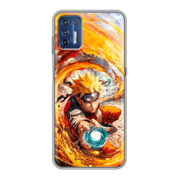Силиконовый чехол на Motorola Moto G9 Plus с принтом Аниме Наруто Naruto