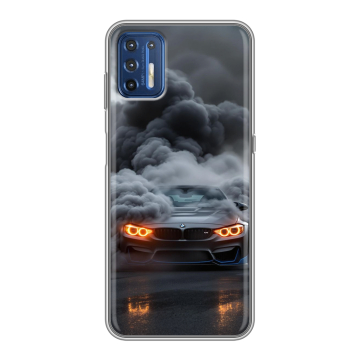 Силиконовый чехол на Motorola Moto G9 Plus с принтом BMW БМВ