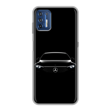 Силиконовый чехол на Motorola Moto G9 Plus с принтом Mercedes Мерседес