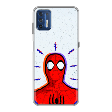 Силиконовый чехол на Motorola Moto G9 Plus с принтом Spiderman Человек паук