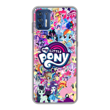 Силиконовый чехол на Motorola Moto G9 Plus с принтом My little pony Дружба чудо