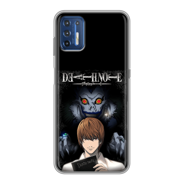 Силиконовый чехол на Motorola Moto G9 Plus с принтом Death note Тетрадь смерти