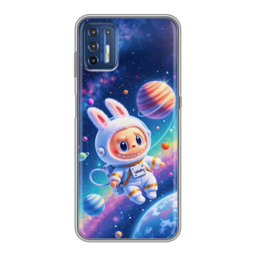 Силиконовый чехол на Motorola Moto G9 Plus с принтом Labubu Лабубу
