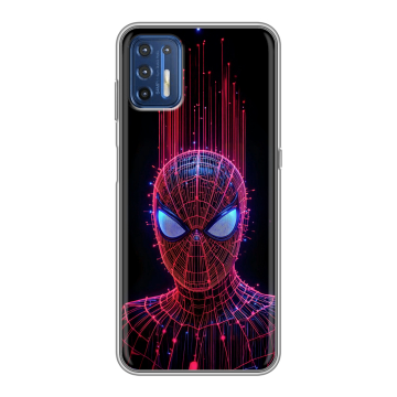 Силиконовый чехол на Motorola Moto G9 Plus с принтом Spiderman Человек паук