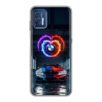 Силиконовый чехол на Motorola Moto G9 Plus с принтом BMW БМВ
