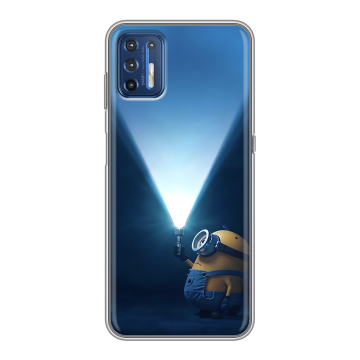 Силиконовый чехол на Motorola Moto G9 Plus с принтом Миньоны