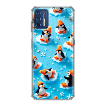 Силиконовый чехол на Motorola Moto G9 Plus с принтом Новый год