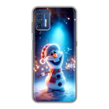 Силиконовый чехол на Motorola Moto G9 Plus с принтом Новый год