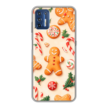 Силиконовый чехол на Motorola Moto G9 Plus с принтом Новый год