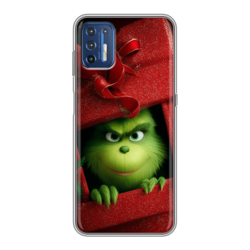 Силиконовый чехол на Motorola Moto G9 Plus с принтом Новый год