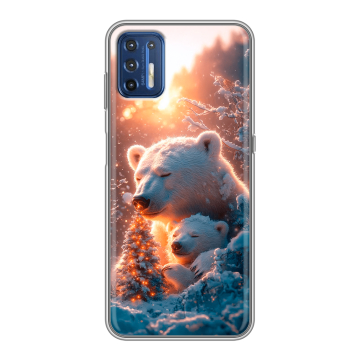 Силиконовый чехол на Motorola Moto G9 Plus с принтом Новый год