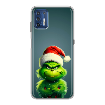 Силиконовый чехол на Motorola Moto G9 Plus с принтом Новый год