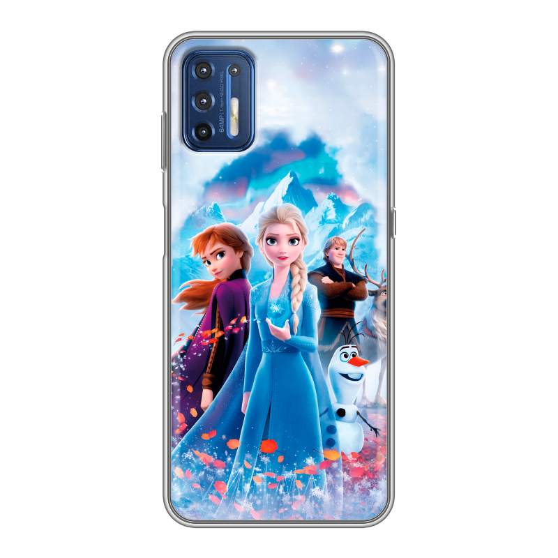 Силиконовый чехол на Motorola Moto G9 Plus с принтом Холодное сердце Frozen Силиконовый чехол на Motorola Moto G9 Plus с принтом Холодное сердце Frozen