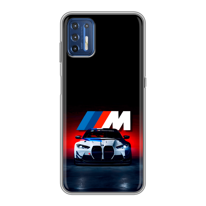 Силиконовый противоударный чехол на Motorola Moto G9 Plus с принтом БМВ BMW Силиконовый противоударный чехол на Motorola Moto G9 Plus с принтом БМВ BMW