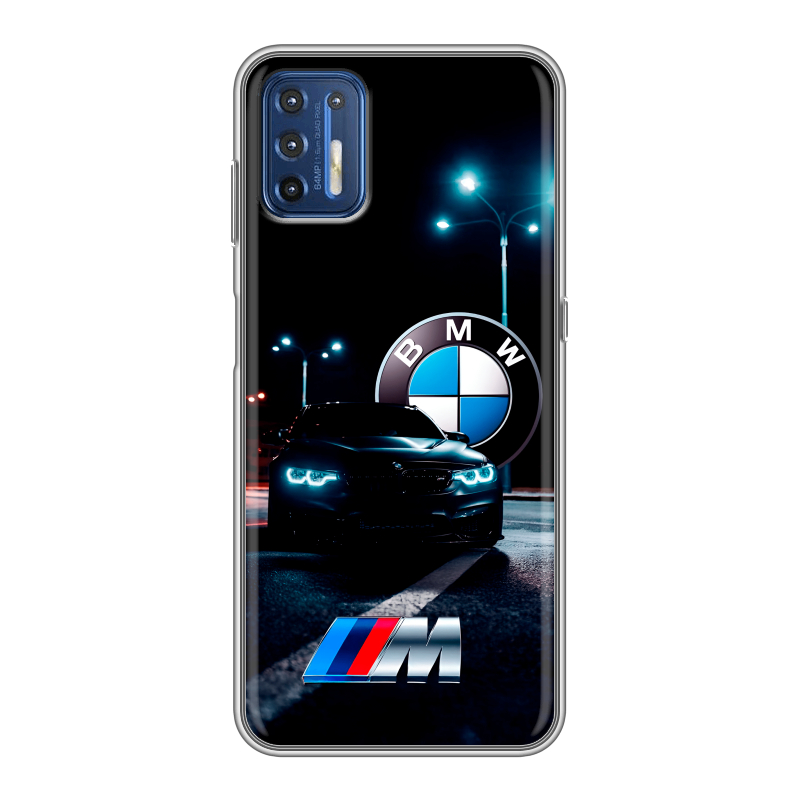 Силиконовый чехол на Motorola Moto G9 Plus с принтом БМВ BMW Силиконовый чехол на Motorola Moto G9 Plus с принтом БМВ BMW
