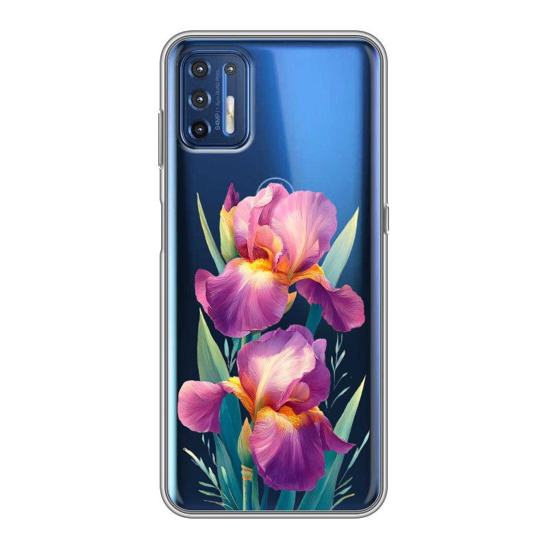 Силиконовый чехол на Motorola Moto G9 Plus с принтом Цветы орхидеи Силиконовый чехол на Motorola Moto G9 Plus с принтом Цветы орхидеи