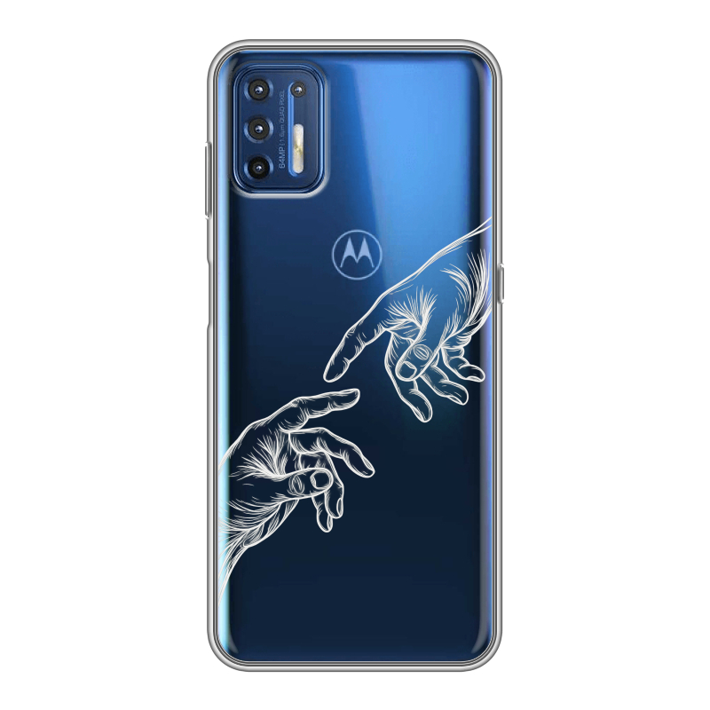 Силиконовый чехол на Motorola Moto G9 Plus с принтом Сотворение мира Силиконовый чехол на Motorola Moto G9 Plus с принтом Сотворение мира