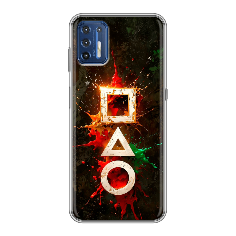 Силиконовый противоударный чехол на Motorola Moto G9 Plus с принтом Squid Game Игра кальмара Силиконовый противоударный чехол на Motorola Moto G9 Plus с принтом Squid Game Игра кальмара