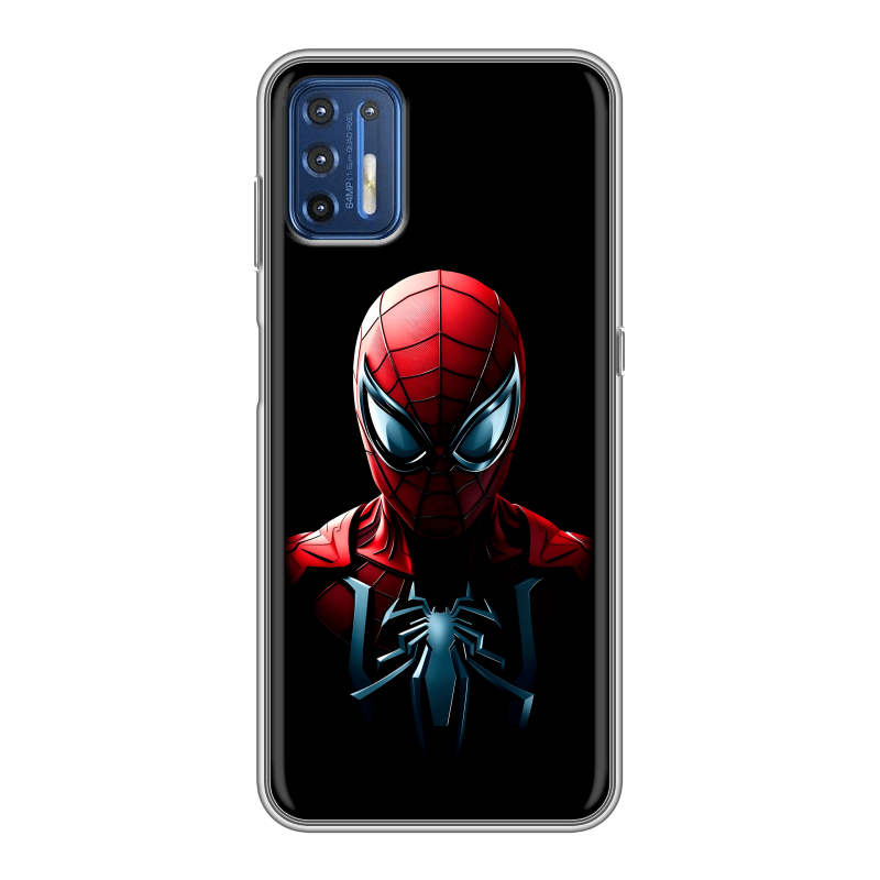 Силиконовый противоударный чехол на Motorola Moto G9 Plus с принтом Spiderman Человек паук Силиконовый противоударный чехол на Motorola Moto G9 Plus с принтом Spiderman Человек паук