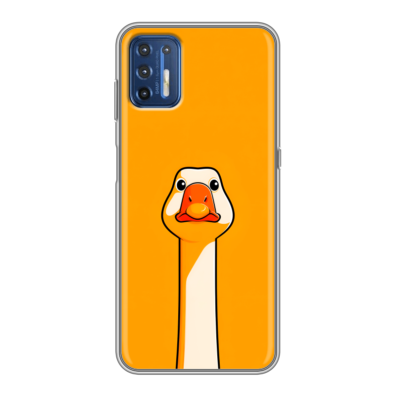 Силиконовый чехол на Motorola Moto G9 Plus с принтом Смешная утка Силиконовый чехол на Motorola Moto G9 Plus с принтом Смешная утка