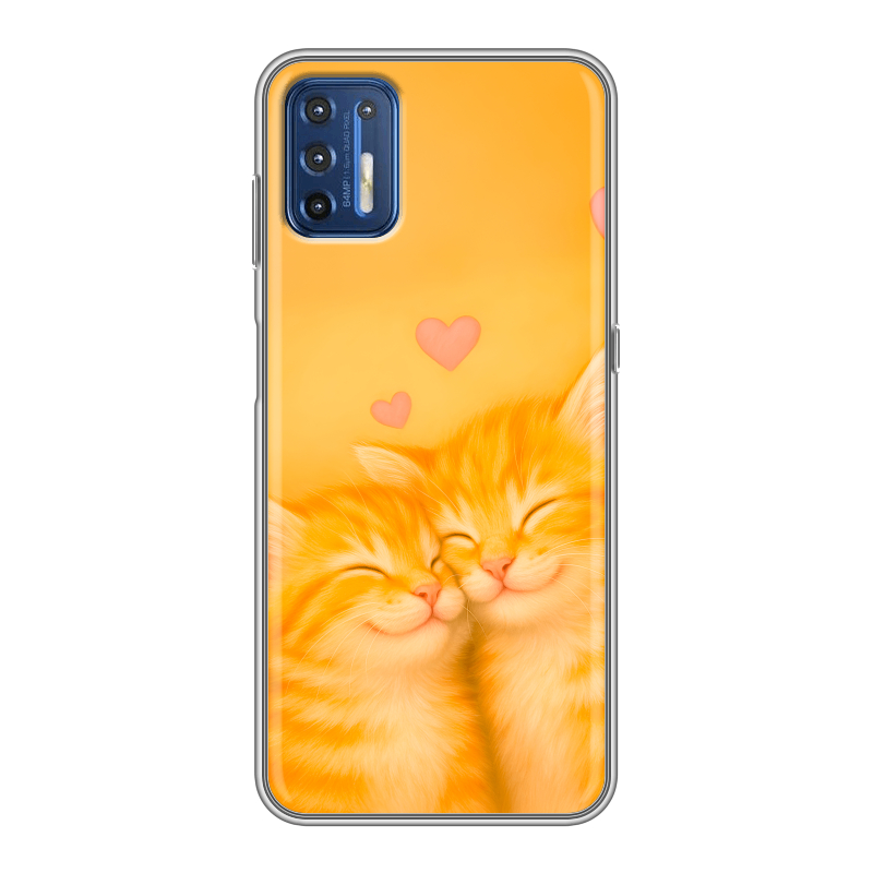 Силиконовый чехол на Motorola Moto G9 Plus с принтом Милые котята Силиконовый чехол на Motorola Moto G9 Plus с принтом Милые котята