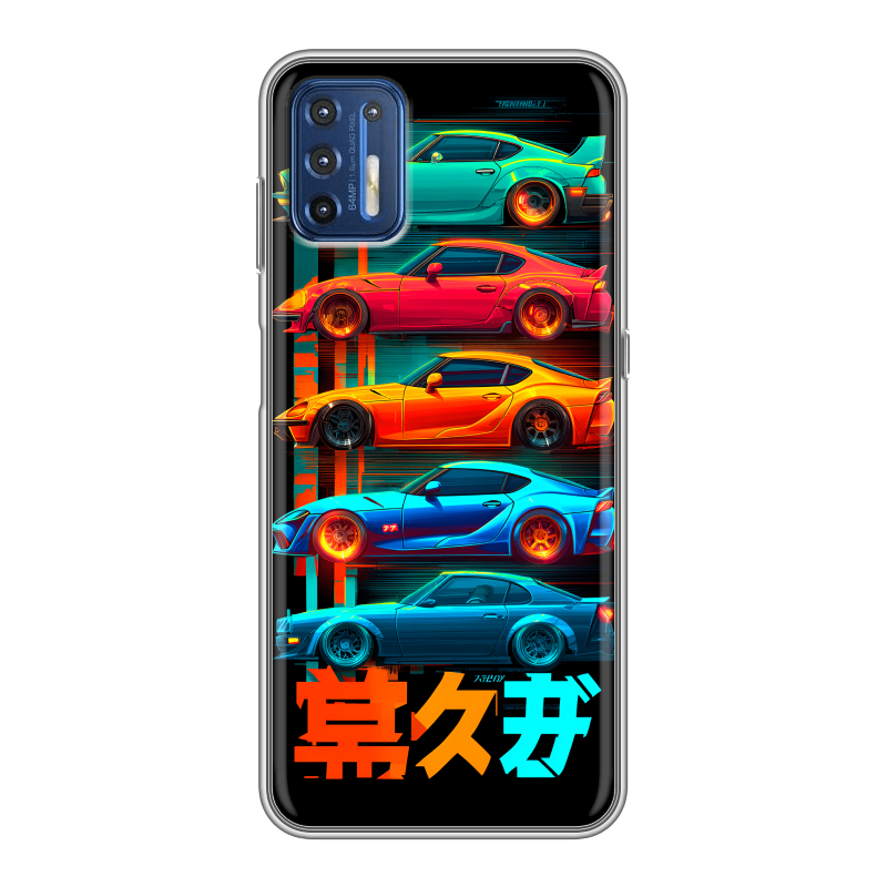 Силиконовый чехол на Motorola Moto G9 Plus с принтом машины тачки Силиконовый чехол на Motorola Moto G9 Plus с принтом машины тачки