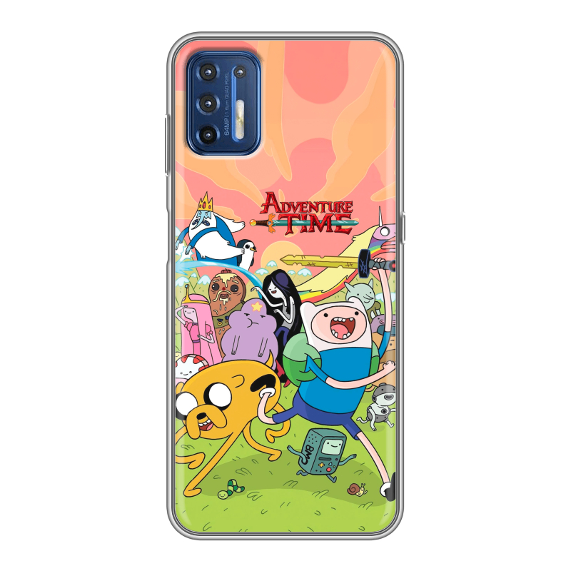 Силиконовый чехол на Motorola Moto G9 Plus с принтом Adventure time Время приключений Силиконовый чехол на Motorola Moto G9 Plus с принтом Adventure time Время приключений