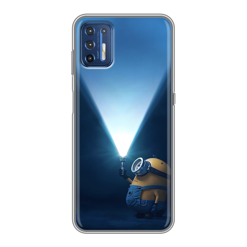 Силиконовый чехол на Motorola Moto G9 Plus с принтом Миньоны Силиконовый чехол на Motorola Moto G9 Plus с принтом Миньоны