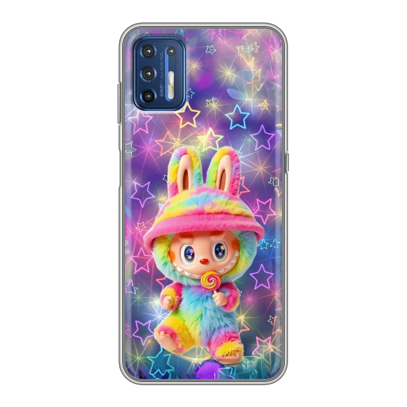 Силиконовый чехол на Motorola Moto G9 Plus с принтом Labubu Лабубу Силиконовый чехол на Motorola Moto G9 Plus с принтом Labubu Лабубу