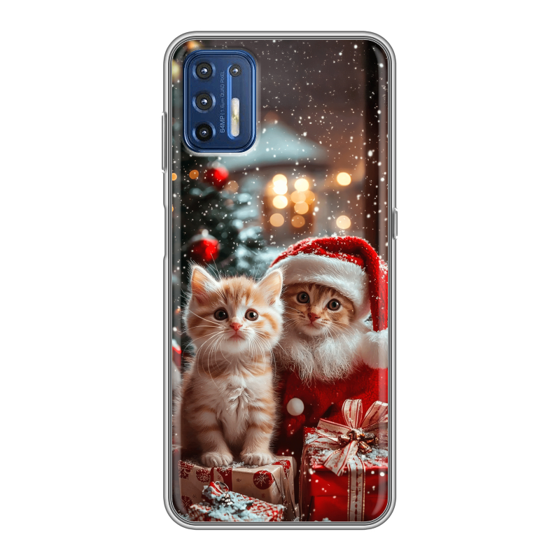 Силиконовый противоударный чехол на Motorola Moto G9 Plus с принтом Новый год Силиконовый противоударный чехол на Motorola Moto G9 Plus с принтом Новый год