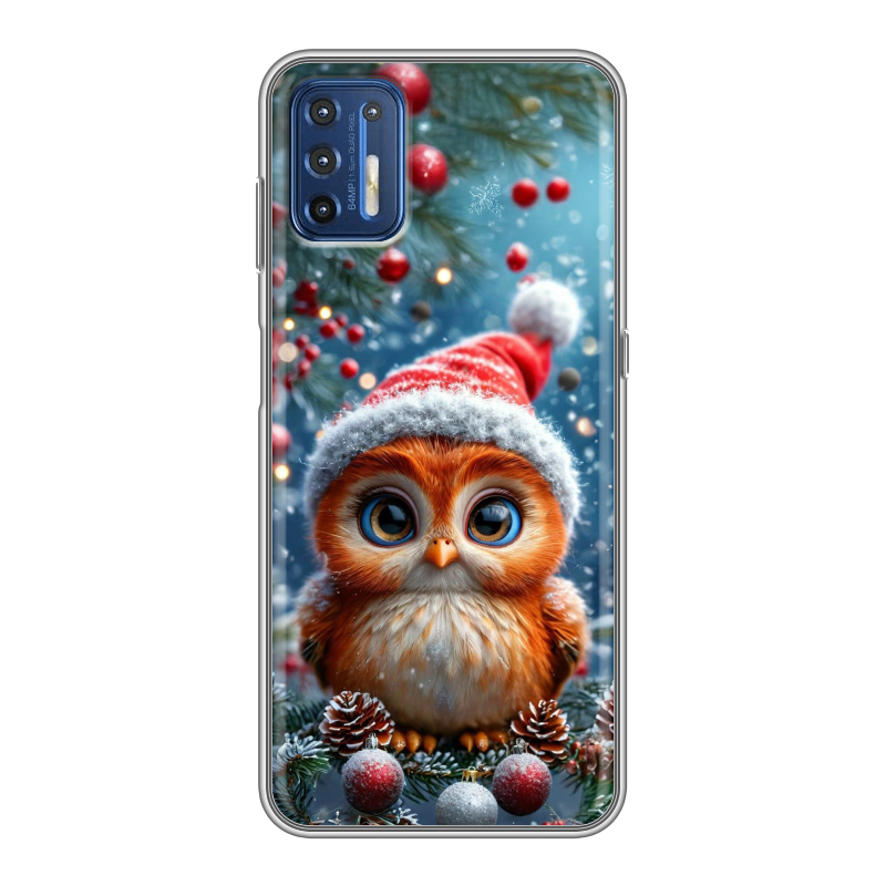 Силиконовый чехол на Motorola Moto G9 Plus с принтом Новый год Силиконовый чехол на Motorola Moto G9 Plus с принтом Новый год