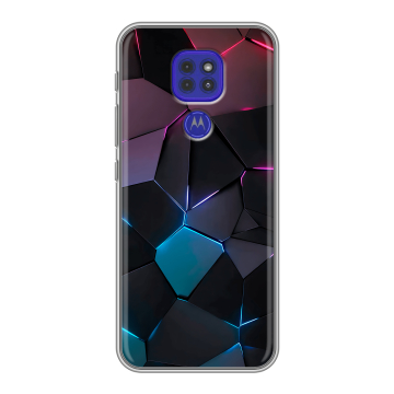 Силиконовый чехол на Motorola Moto E7 Plus с принтом Геометрия неона Силиконовый чехол на Motorola Moto E7 Plus с принтом Геометрия неона