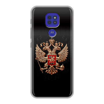 Силиконовый чехол на Motorola Moto E7 Plus с принтом Герб России Силиконовый чехол на Motorola Moto E7 Plus с принтом Герб России
