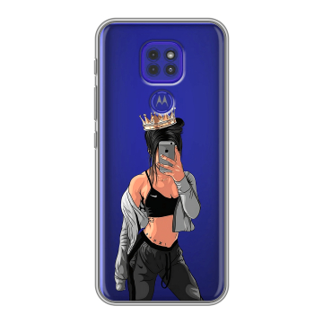 Силиконовый чехол на Motorola Moto E7 Plus с принтом Женские принты Силиконовый чехол на Motorola Moto E7 Plus с принтом Женские принты