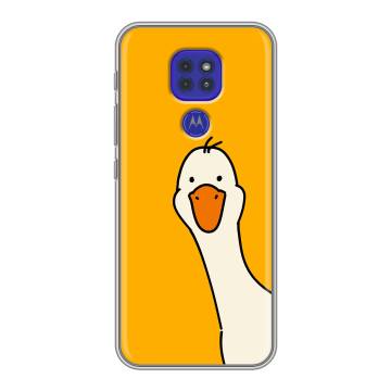 Силиконовый чехол на Motorola Moto E7 Plus с принтом Утка