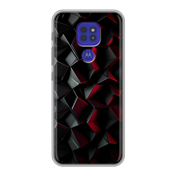 Силиконовый чехол на Motorola Moto E7 Plus с принтом Абстракция