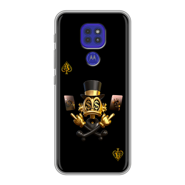 Силиконовый чехол на Motorola Moto E7 Plus с принтом Золотой скрудж макдак