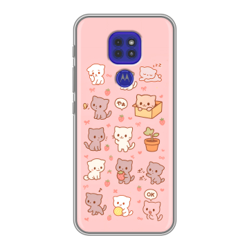 Силиконовый чехол на Motorola Moto E7 Plus с принтом Hello Kitty Хелоу Кити