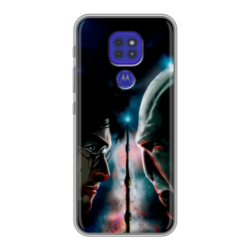 Силиконовый чехол на Motorola Moto E7 Plus с принтом Гарри Поттер Harry Potter