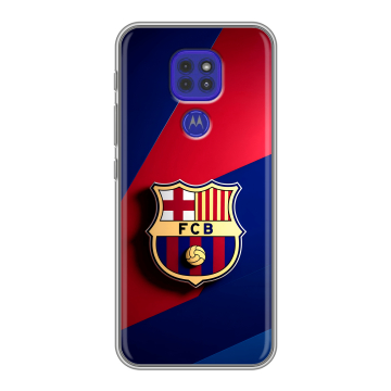 Силиконовый чехол на Motorola Moto E7 Plus с принтом Барселона Barcelona