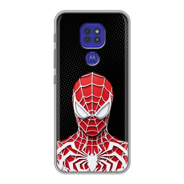 Силиконовый чехол на Motorola Moto E7 Plus с принтом человек паук spiderman