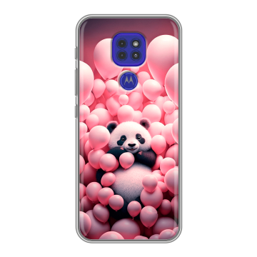 Силиконовый чехол на Motorola Moto E7 Plus с принтом Панда
