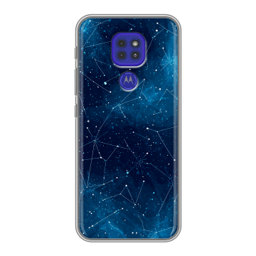 Силиконовый чехол на Motorola Moto E7 Plus с принтом Космос звезды