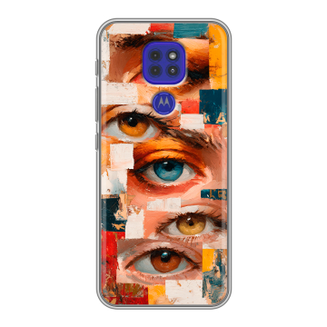 Силиконовый чехол на Motorola Moto E7 Plus с принтом Модный принт