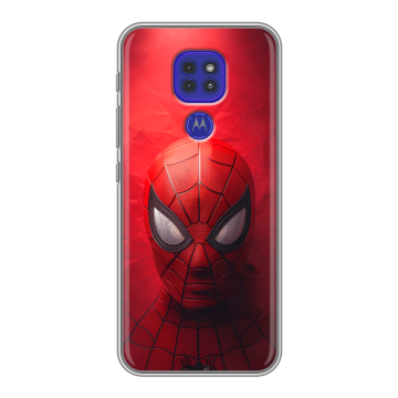 Силиконовый чехол на Motorola Moto E7 Plus с принтом Spiderman Человек паук