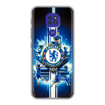Силиконовый чехол на Motorola Moto E7 Plus с принтом Chelsea Челси
