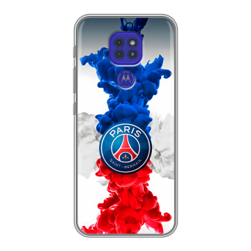 Силиконовый чехол на Motorola Moto E7 Plus с принтом PSG ПСЖ